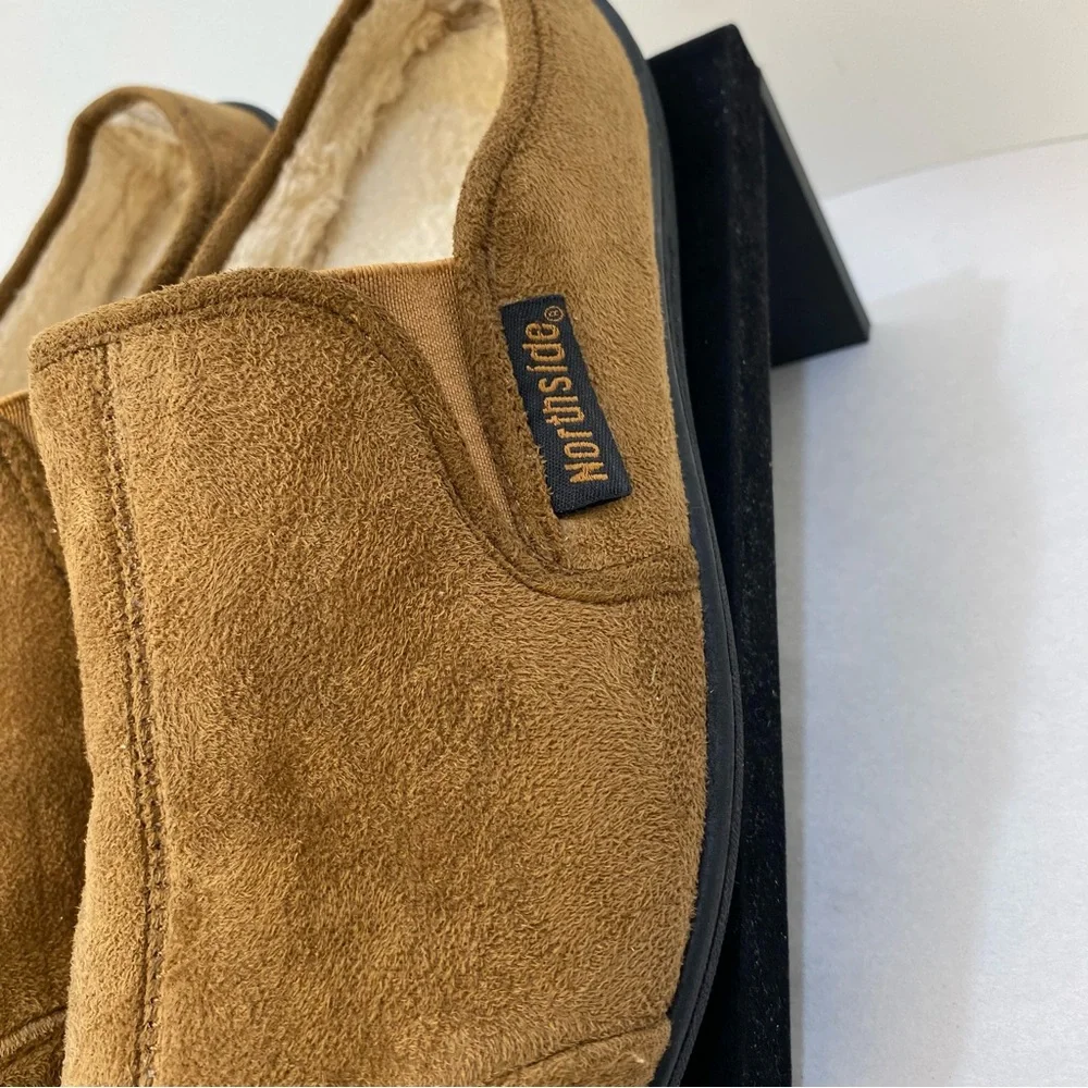 Northside Tan Faux Suede Fur Lined Clog Slippers Men’s Size 8